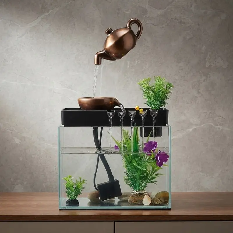3-in-1 Landscape Fish Tank Desktop