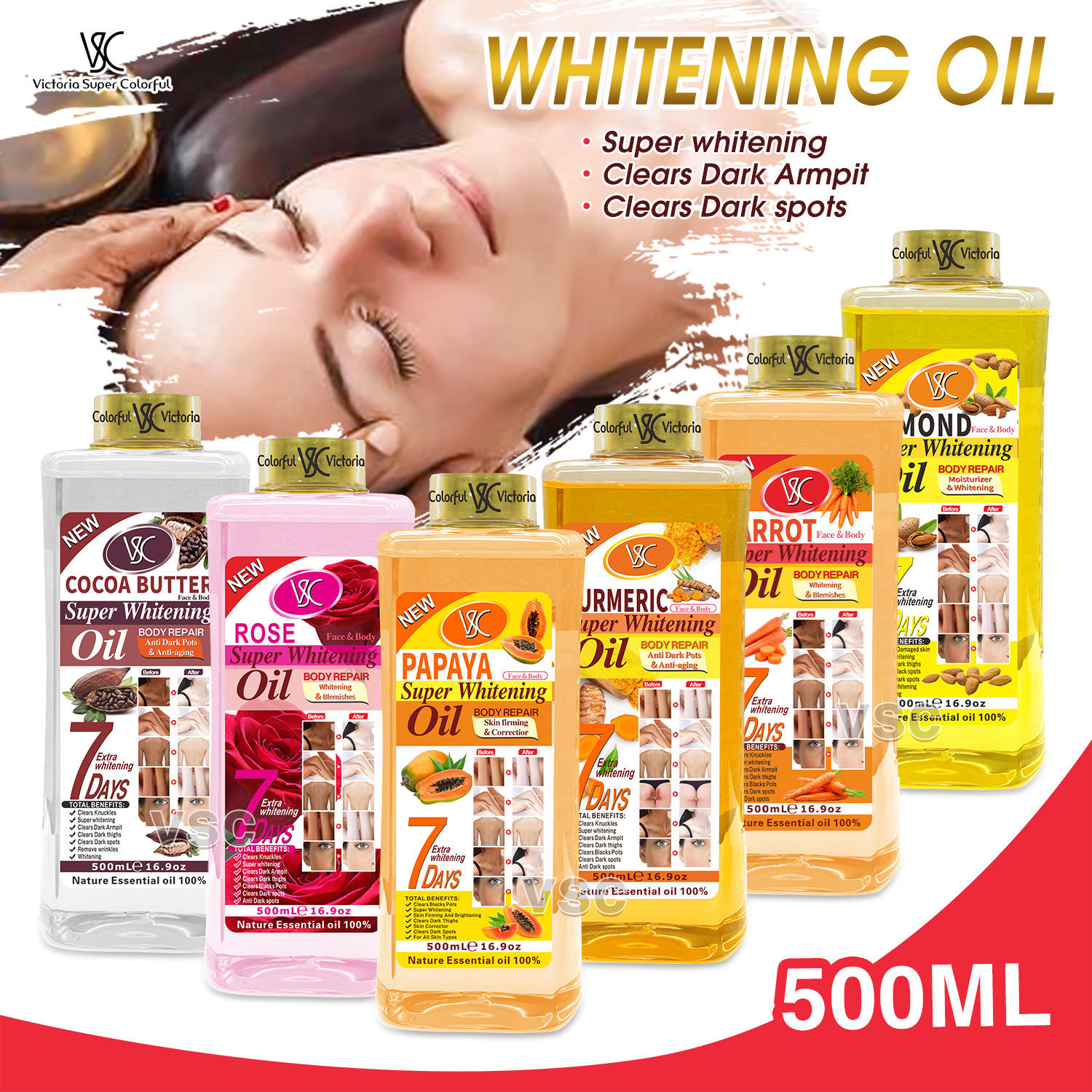 VC Carrot Super Whitening Oil | ভিসি ক্যারট বডি রিপেয়ার অয়েল