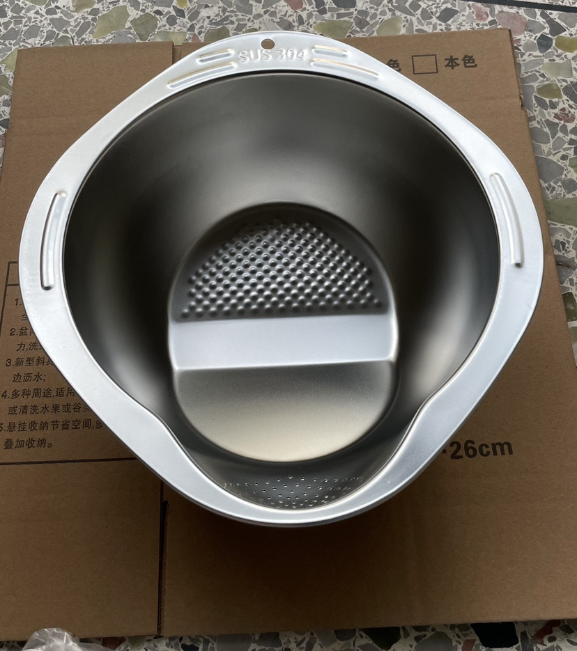 304 স্টেইনলেস স্টিল Rice Washing Bowl