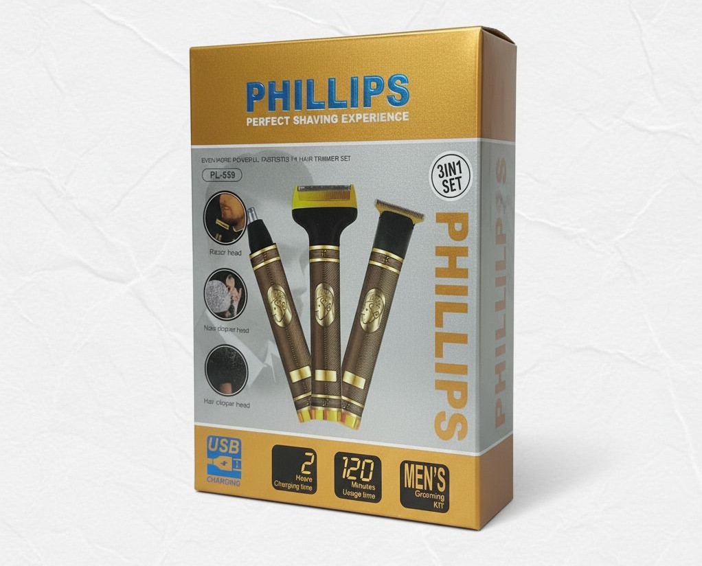 PHILLIPS PL-559 ৩-ইন-১ পুরুষদের গ্রুমিং কিট