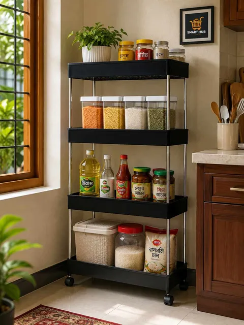 4 Layer Trolley Raak | Metal Stand