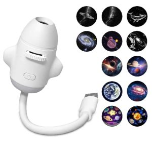 USB-powered mini star and planet projector night light