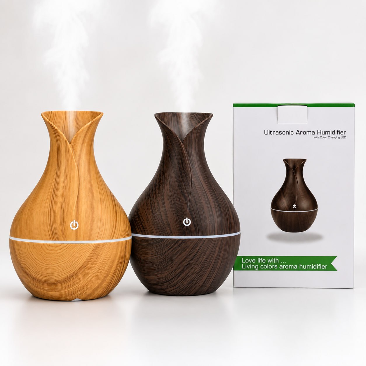 Wooden Finish Ultrasonic Aroma Humidifier 4576