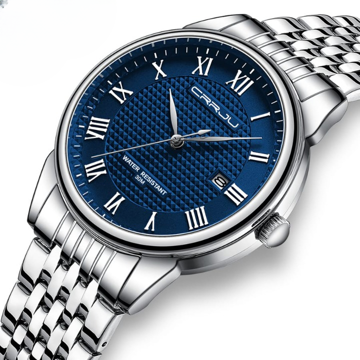 CRRJU 5010 Quartz Classic Stainless Steel Men’s Watch 12592